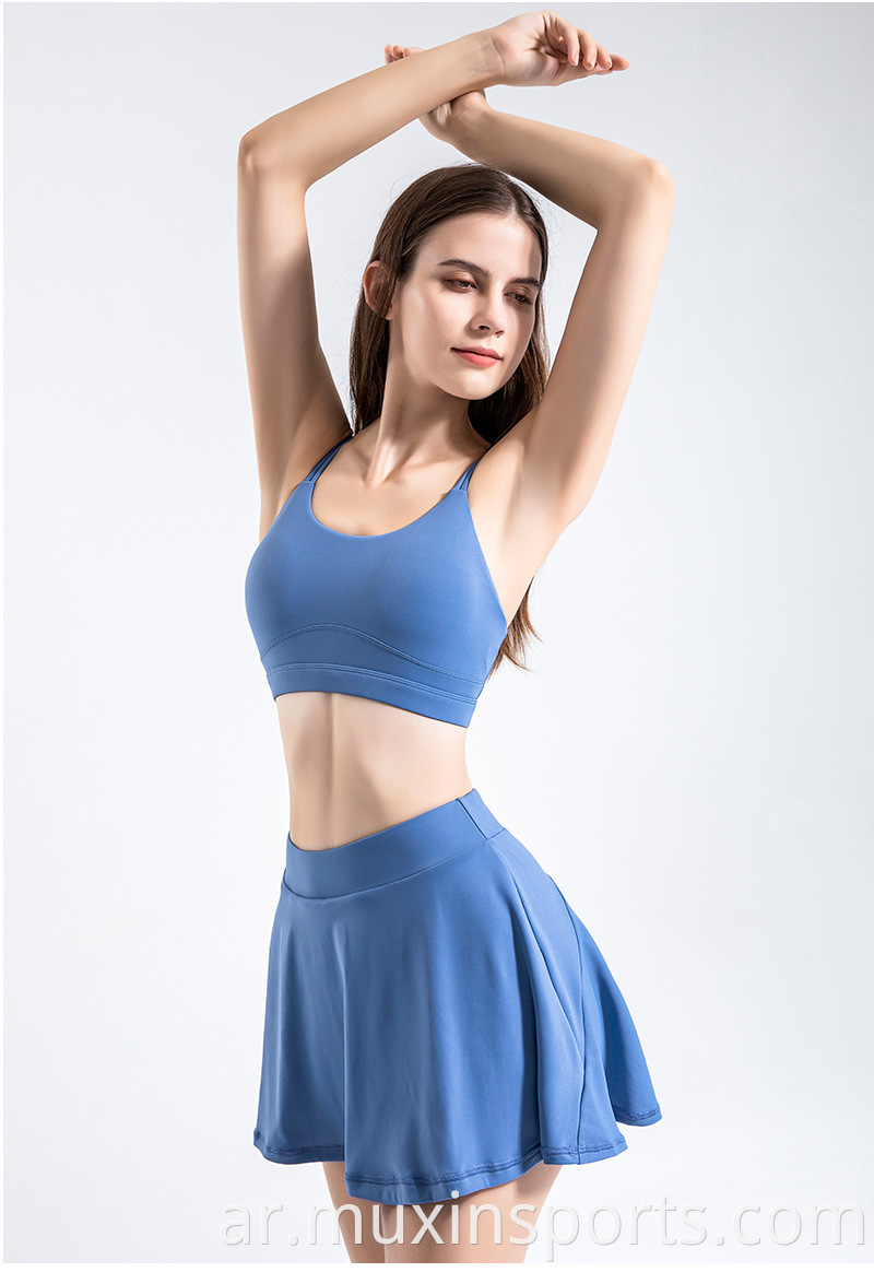 Blue Golf Skirt Front Model